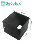 APLIQUE CUBO NEGRO PARA EXTERIOR